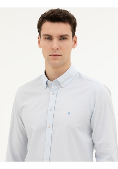 Pierre Cardin Erkek Açık Mavi Gömlek Desenli 50284872-vr003 Açık Mavi