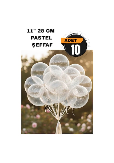 Pastel Balon 11 İnc 28 Cm Doğum Günü Parti Malzemeleri 10 Adet Ekru