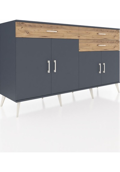 Hyperion Konsol 2 Raflı 3 Çekmeceli 4 Kapaklı 176x44x99 Antrasit- Antrasit-antrasit/çam Hyperion Konsol 2 Raflı 3 Çekmeceli 4 Kapaklı 176x44x99 Antrasit- Antrasit-antrasit/çam