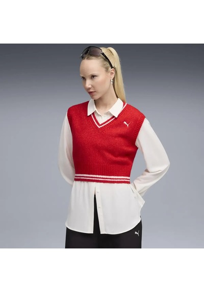 Puma Premıum Ess Vest Kırmızı Kadın Süveter
