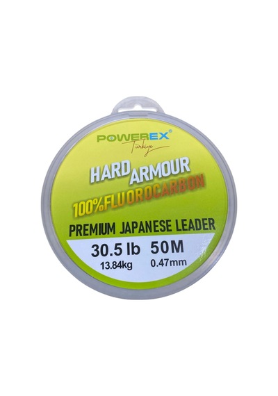 Powerex Hard Armour %100 Fluorocarbon 50 M Clear Leader Misina