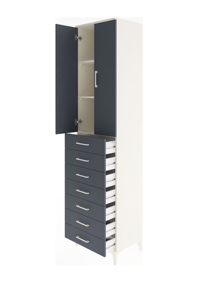 Hyperion Dolap 3 Raflı 7 Çekmeceli 2 Kapaklı 60x44x243 Aytaşı... Aytaşı