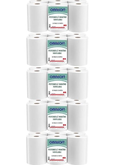 Omnisoft Fotoselli Makine Havlusu 6'lı 5 Paket 21 CM 2.5 KG