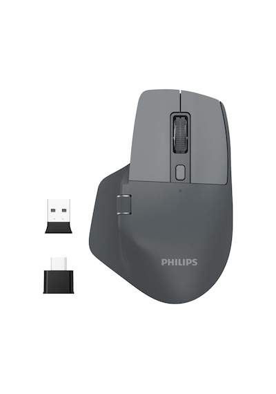 Spk7858 Bluetooth Kablosuz Çift Modlu 4000dpı 7 Tuşlu Optik Mouse Gri
