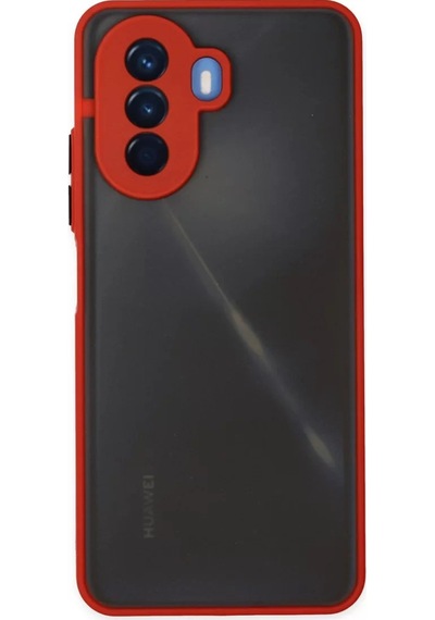 Newface Huawei Nova Y70 Kılıf Montreal Silikon Kapak - Kırmızı