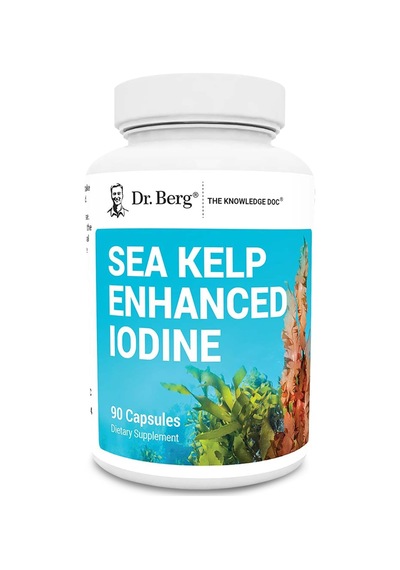 Dr. Berg Sea Kelp Enhanced Iodine - Seaweed Blend Includes Klamath Blue-green Algae & Sea Kelp - 90