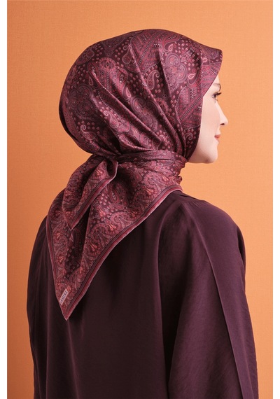 Armine İpek Eşarp 2027 Kış - 9631-33 Koyu Bordo Sura