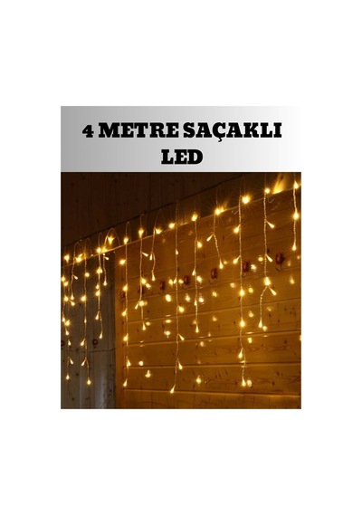 4 Metre Şelale Led Işık Perdesi Dekoratif - Karbul2805-5921 Renkli Renkli