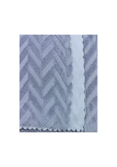 Kaymaz Tabanlı Koltuk & Çekyat Örtüsü 170 215 Cm Zigzag Desen Gri Renk Gri