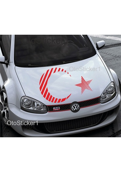 Solo Türk Bayrağı Stickeri Ay Yıldız Solo Türk Sticker