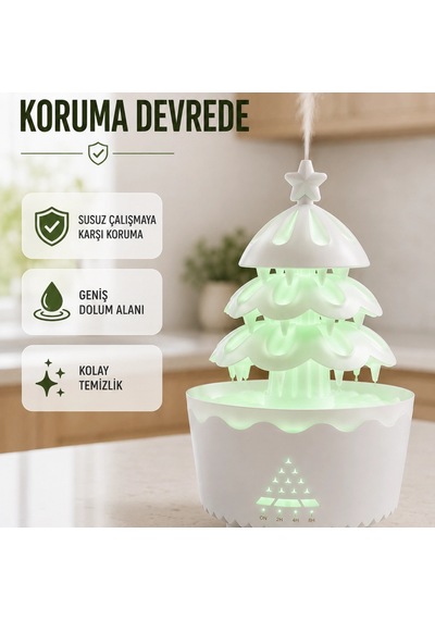 Rgb Aydınlatmalı Şans Ağacı Aromaterapi Difüzörü 250 Ml Hava Nemlendirici