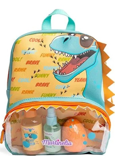 Martineliathe Coolest Dino Erkek Çocuk Banyo Seti Ve Sırt Çantası