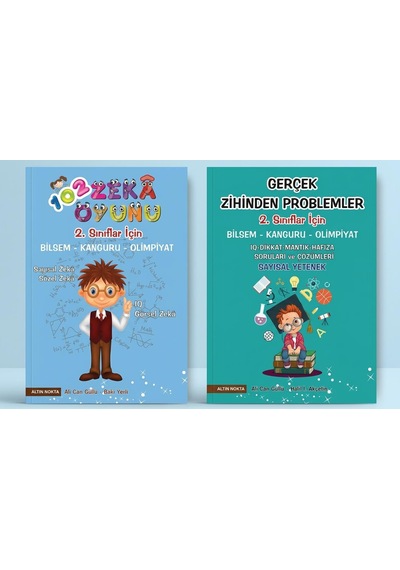Altın Nokta Yayınları 2. Sınıf 102 Zeka Oyunu Ve Gerçek Zihinden Problemler Bilsem - Kanguru - Olimpiyat Mini Set-2 Kitap