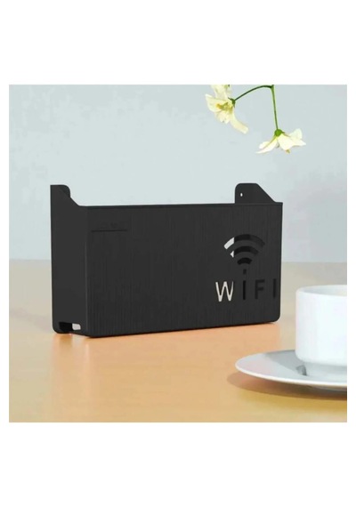 Tineke Siyah Wifi Kutusu Duvar Asılabilir Sigorta Ve Modem Saklama Kutusu 25x15x6 Cm Siyah