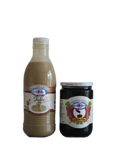Helvacı Tahsin Meşhur Muğla Tahini 980 G + Üzüm Pekmezi 800 G