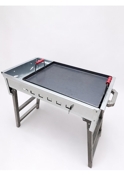 40x65 Cm Mangal+kavurma Tavası+grill Galvaniz