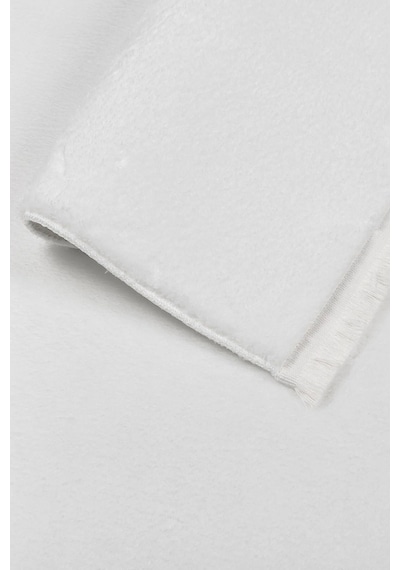 Valeryhome Vl Comfort Peluş Halı Beyaz Düz Saçaklı Beyaz Düz Saçaklı