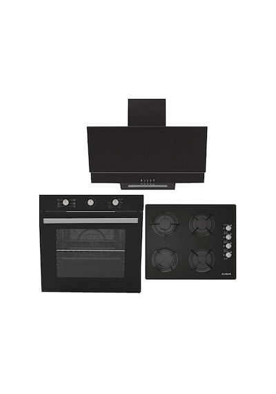 Alveus Ecoplus AF860 - A10 - AD07 Siyah Ankastre Set