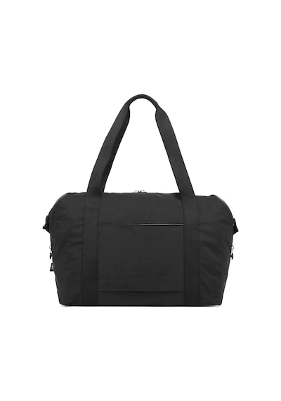 Smart Bags Orta Boy Su Geçirmez Extra Hafif Krınkıl Kumaş El Valizi Ve Spor Çantası Siyah