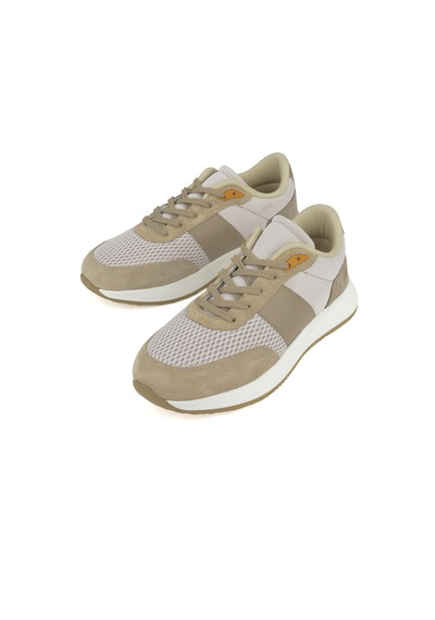 Ziya, Erkek Hakiki Deri Sneaker 14150z0001 Bej Bej
