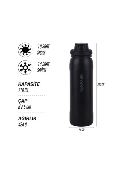 Igloo Veloce 710ml Derin Siyah Termos 205864