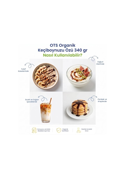 Ots Organik Keçiboynuzu Özü 340 gr (Organik Sertifikalı, Pestisit Analizli)