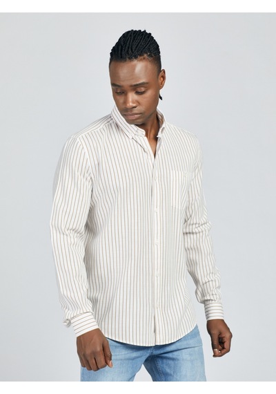 2027027 Erkek Shırt Long Sleeve Bej