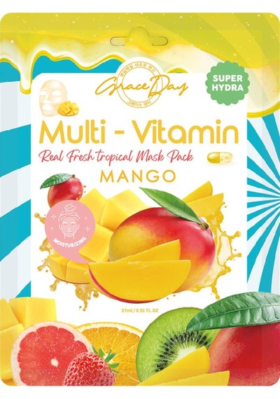 Grace Day Multivitamin Mango Yoğun Ne MLendirici Kağıt Maske Grace Day Mango Sheet Mask ( Vegan Maske )