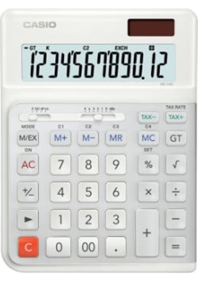 Casio De-12e-we Beyaz 12 Hane Masa Üstü Ergonomik Tuşlu Hesap Makinesi Diğer