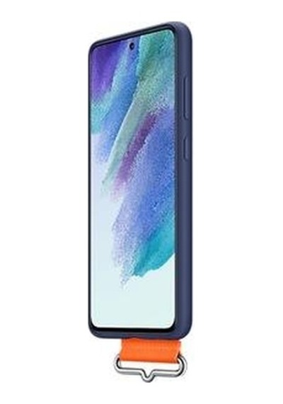 Galaxy S21 Fe İle Uyumlu Kayışlı Silikon Kılıf Lacivert-ef-gg990tnegww
