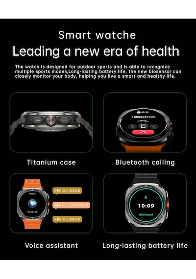 Kalobee SK 7 Ultra Amoled 47 MM 2 Kordonlu Akıllı Saat (İthalatçı Garantili)