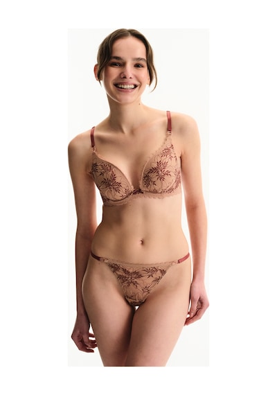 Penti Bej Intense Lace Dantel Push Up Destekli Sütyen