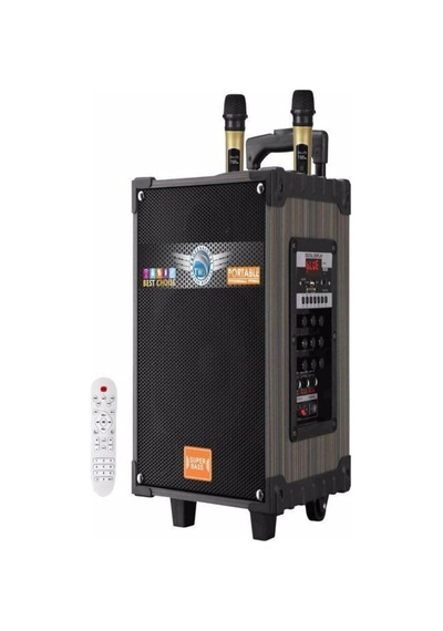 Lt-912 Süper Bass Şarjlı Çift Mikrofonlu Hoparlör Karaoke Sistemi 100w Taşınabilir Parti Box