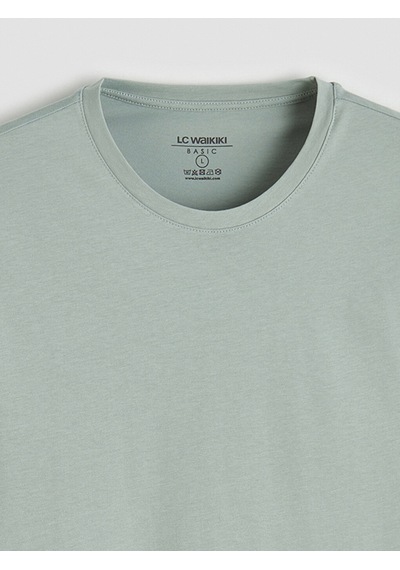 Lcwaıkıkı Classic Yeşil Slim Fit %100 Pamuk Basic Tişört