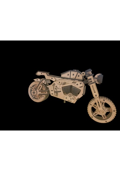 Ahşap Motosiklet Maketi Dekoratif El Yapımı 33 15 Cm