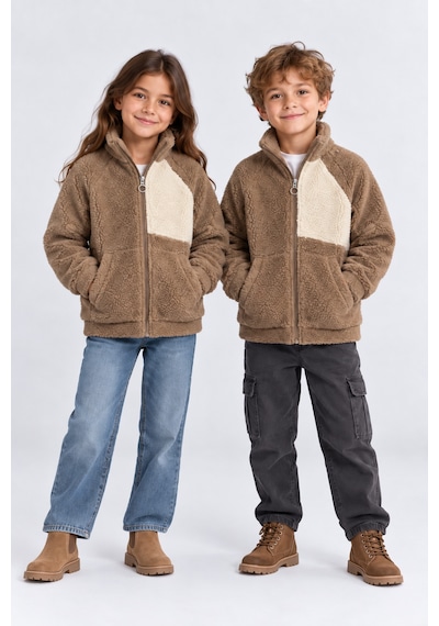 Ahengim Kız Erkek Çocuk Peluş Kuzu Mont Unisex Fermuarlı Dik Yaka Sıcak Tutan Çocuk Ceket Ak100 Kahverengi Ahengim Kız Erkek Çocuk Peluş Kuzu Mont Unisex Fermuarlı Dik Yaka Sıcak Tutan Çocuk Ceket Ak100 Kahverengi