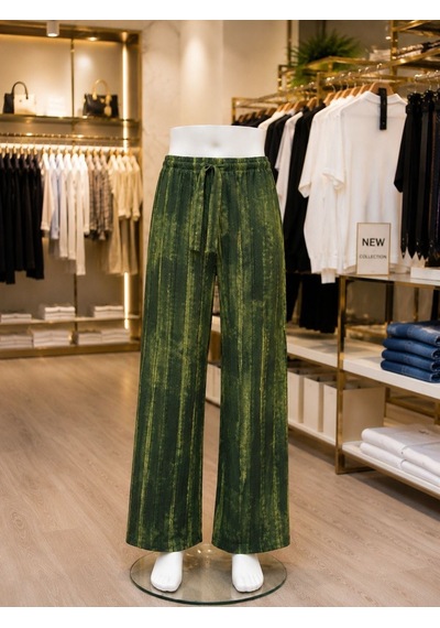 Eren Style Organic Pamuklu Kumaş Rahat Konforlu Spor Pantolon 95 Cm - 38-52 Yeşil