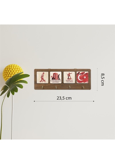 Anadoliamağazacılık Çanakkale Serisi 4'Lü Traverten Dekoratif Askılık Diğer