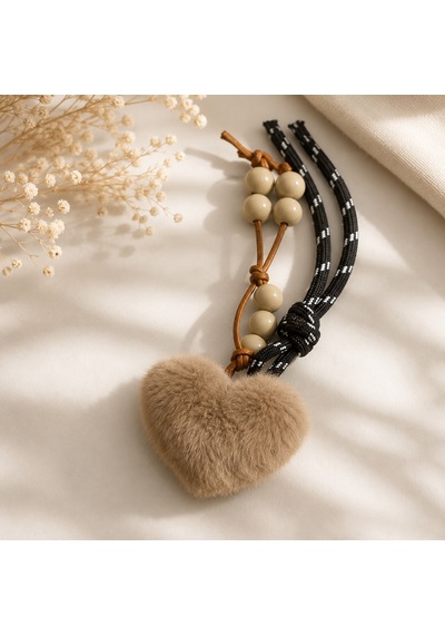 Kumru Studio Peluş Kalp Çanta Ve Telefon Charmı