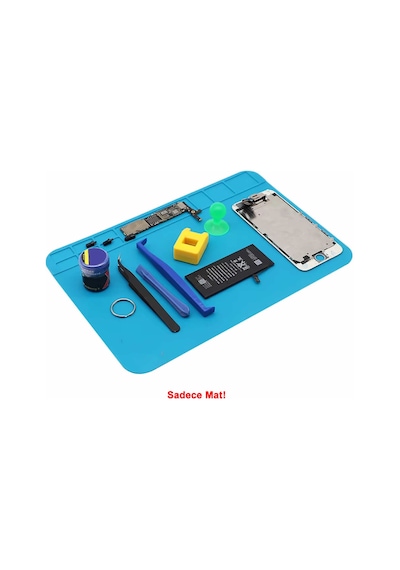 200mmx300mm Silikon Lehimleme Matı Telefon Laptop Saat Onarım Tamir Antistatik Isıya Dayanıkl Yanmaz