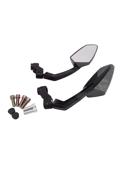 Üniversal Motosiklet Aynası Karbon 8/10mm Ters Ve Düz Diş Tüm Mar