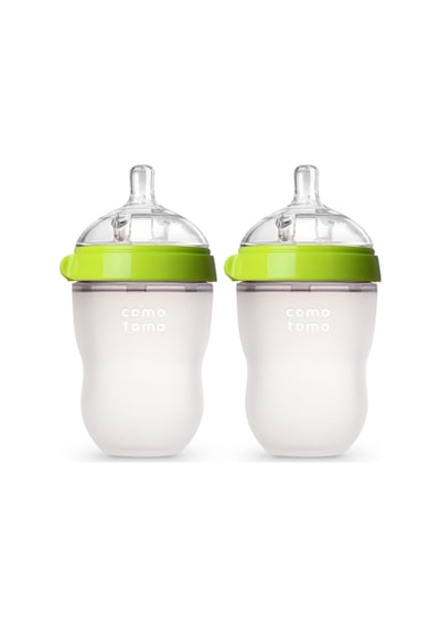 Antikolik Silikon Biberon 2'li 250ml Yeşil- Orta Akışlı 3-6 Ay