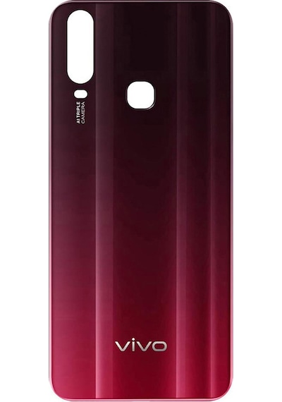 Vivo Y15 Kırmızı Arka Kapak Batarya Kapağı Pil Kapağı Kırmızı