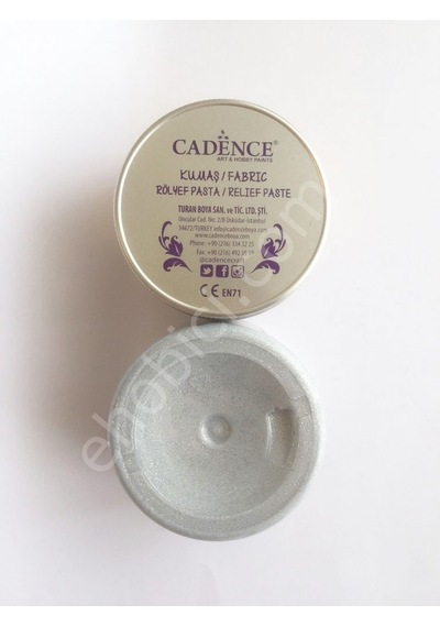 Cadence Simli Kumaş Rölyef Pasta Gümüş 15835