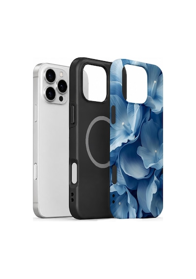 Velvoria Valestra Mavi Ortanca Apple Apple iPhone Uyumlu 16 Pro Max Magsafe Koruma Kılıfı Valestra Magline - Mavi Ortanca