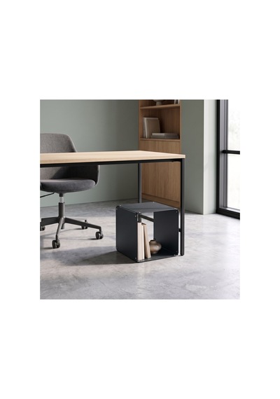 Node Metal Yan Sehpa Modüler Küp Tasarım Açık Raflı Tekli Modül 32x32x32 Cm Gri - 940085810 Gri