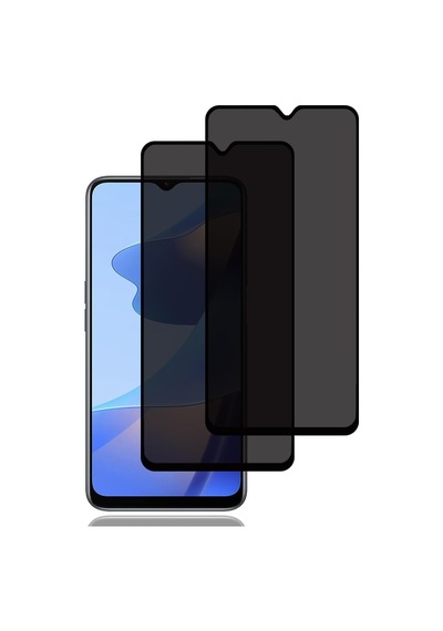 Oppo A16 Privacy Hayalet Ekran Koruyucu 2 Adet - 9h Temperli Cam, Yan Görünme Engelleyici, Tam Kaplama
