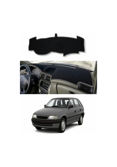 Opel - Astra F 1991-1998 Uyumlu Torpido Koruma Kılıfı - Gri Şeritli