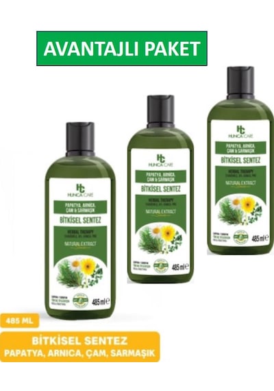 Papatya, Arnica, Çam Ve Sarmaşık İçerikli Bitkisel Şampuan, 485 Ml 3lü Tüm Saç Tipleri