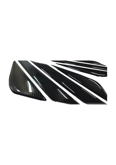 Stripe Karbon Depo Yan Pad Universal Carbon Yan Pad 3d Sticker Altın - Beyaz